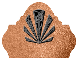 DARAY L 602 BK SH CP Black Sunburst Shimmer Copper Background